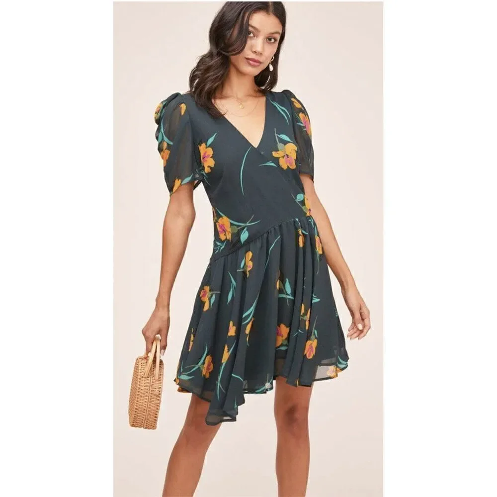 NWT! ASTR The Label Asymmetrical Floral Dress